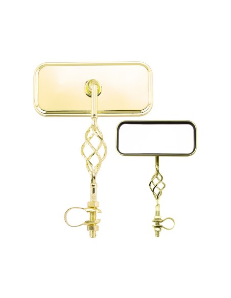 Rectangle Cage Mirror All Gold.